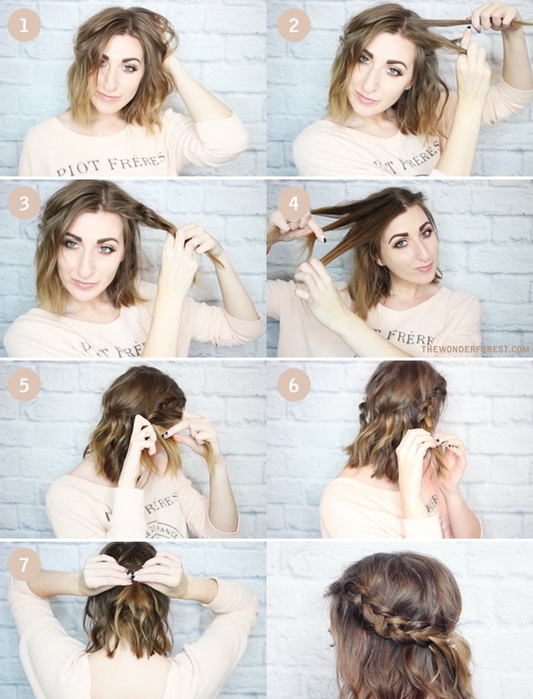 Coiffage du soir pour cheveux courts