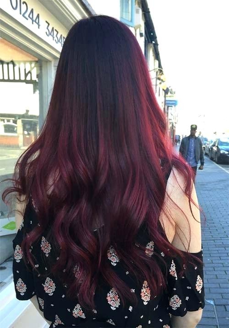 Photo couleur de cheveux acajou