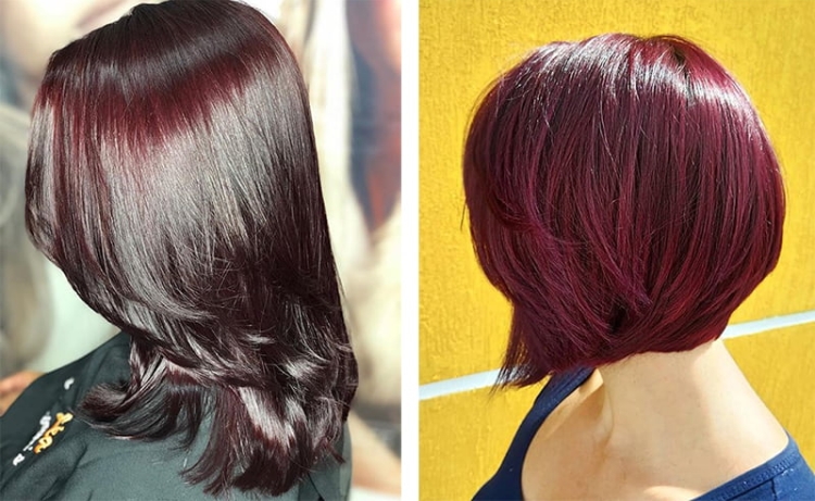 couleur de cheveux bordeaux