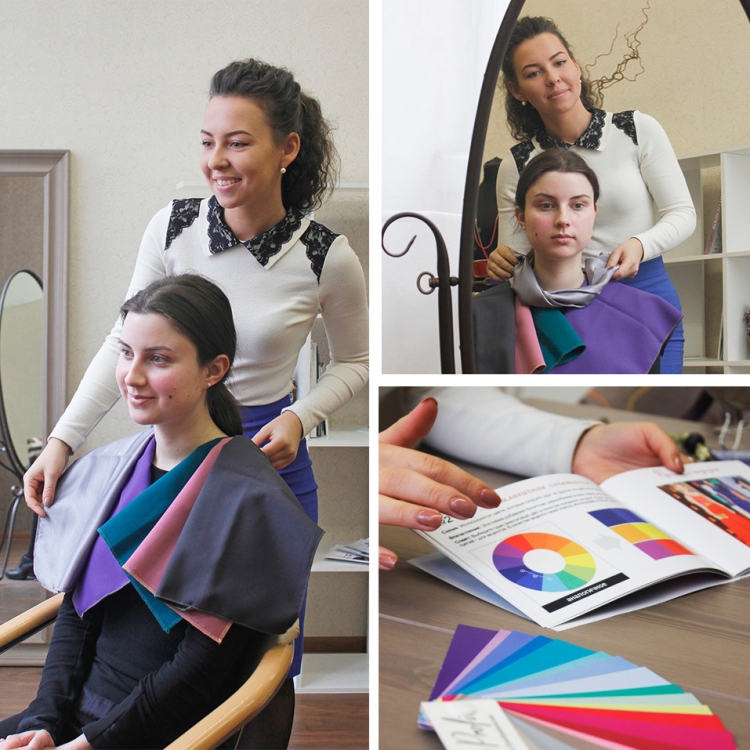 Coloration complexe des cheveux pour les brunes photo