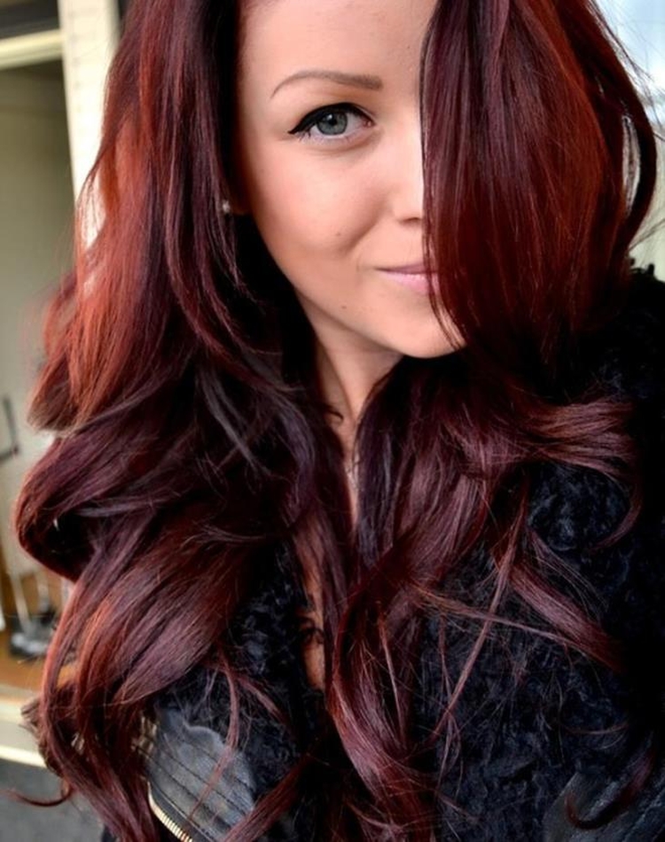Photo couleur de cheveux acajou