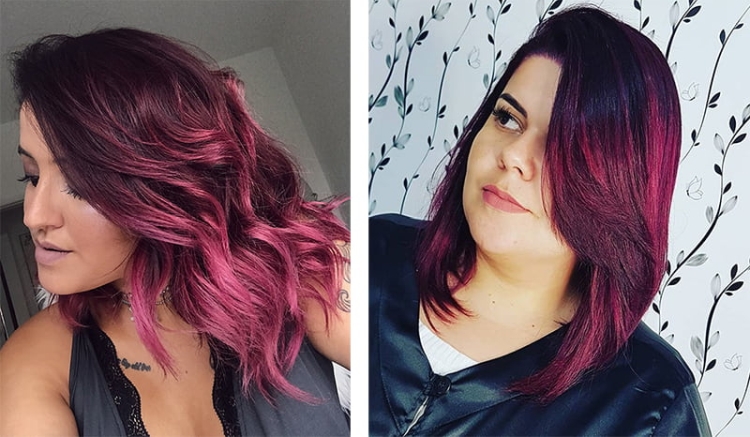 couleur de cheveux bordeaux