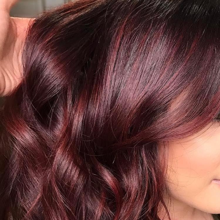 Photo couleur de cheveux acajou