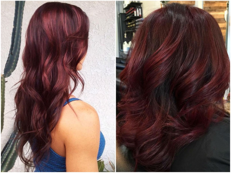 couleur de cheveux bordeaux