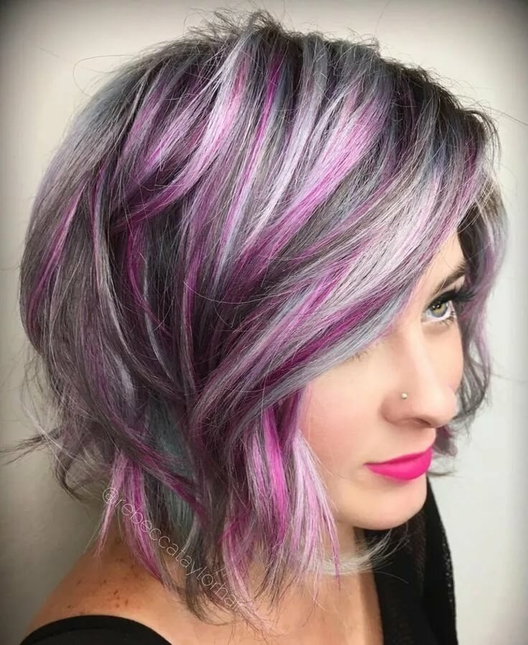 Mèches colorées pour cheveux courts