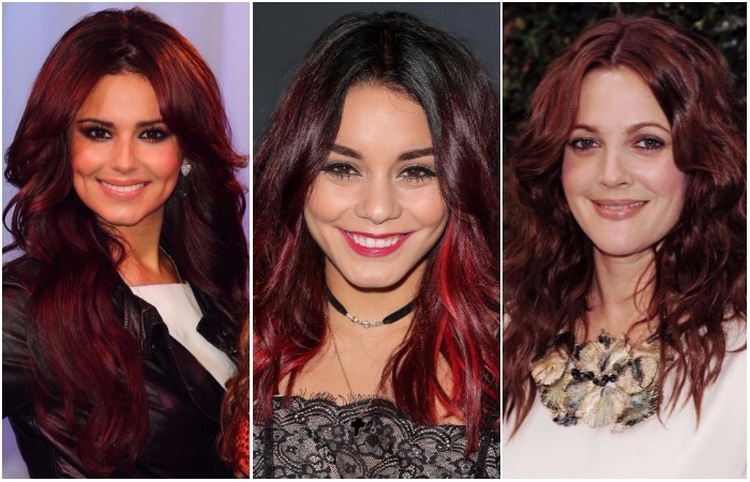 couleur de cheveux bordeaux