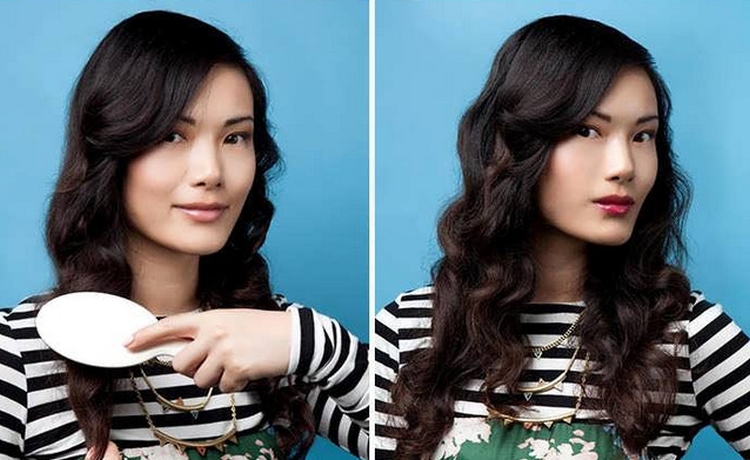 Coiffure avec boucles pour cheveux mi-longs