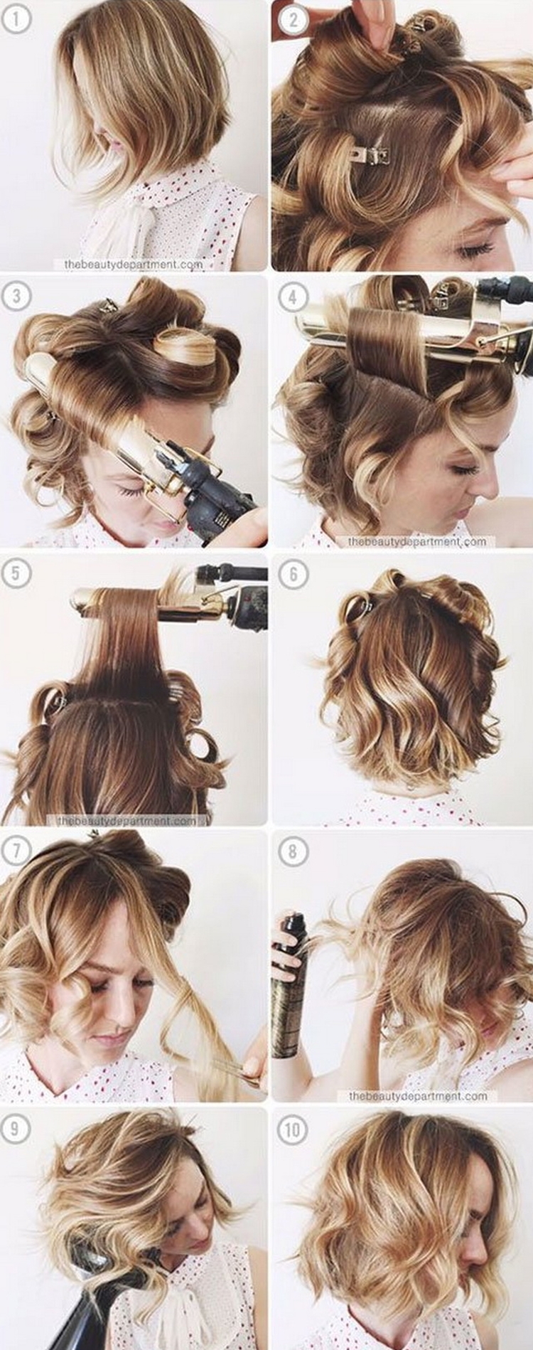 Coiffage du soir pour cheveux courts