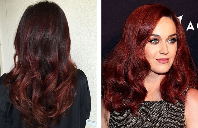 Photo couleur de cheveux acajou