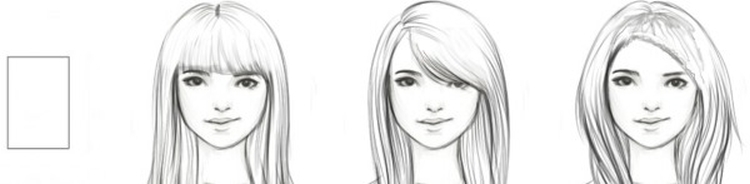 Coupe de cheveux pour cheveux mi-longs avec frange