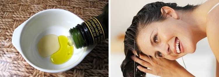 Application d'huile d'olive pour les cheveux