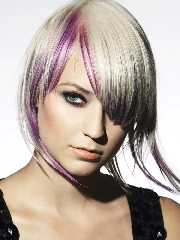 Mèches colorées pour cheveux courts