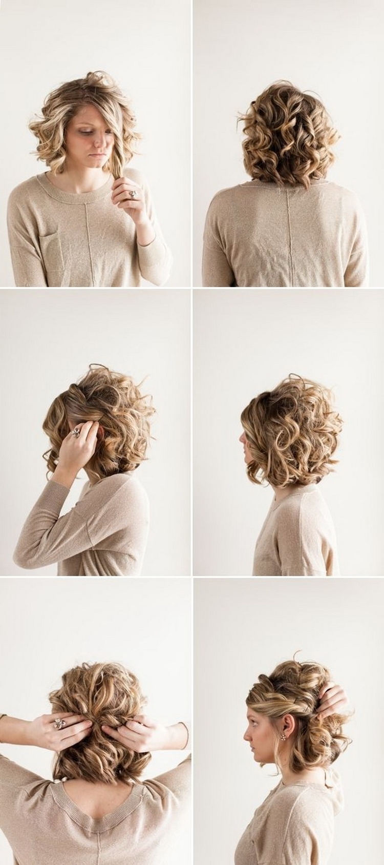 Coiffage du soir pour cheveux courts