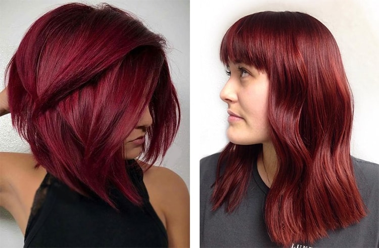 Photo couleur de cheveux acajou