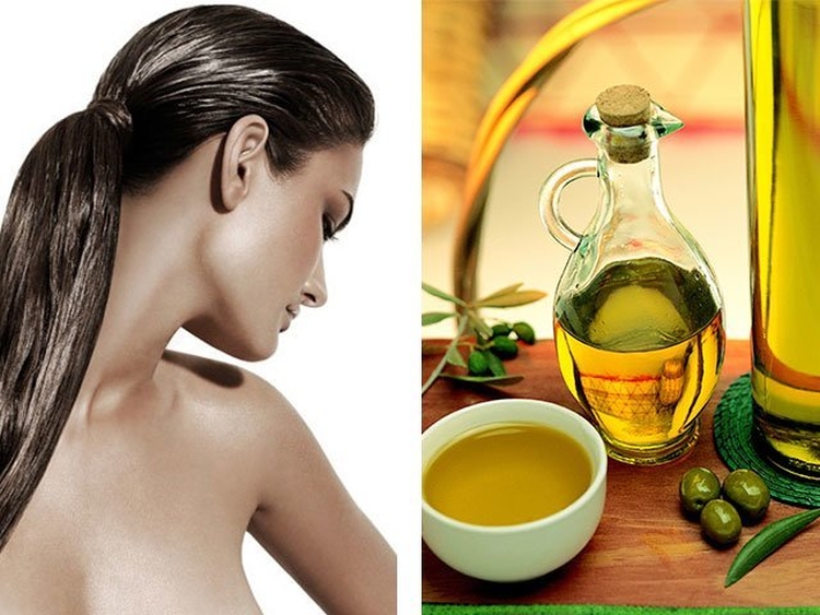 Application d'huile d'olive pour les cheveux