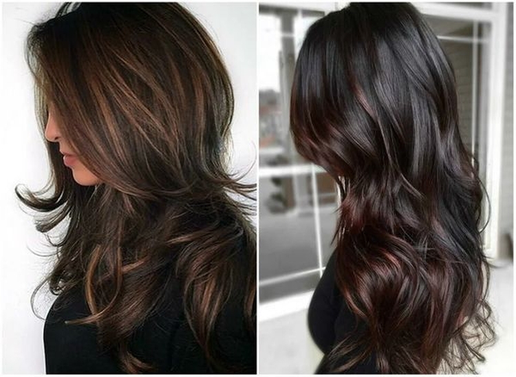 Cheveux bruns aux pointes blanches