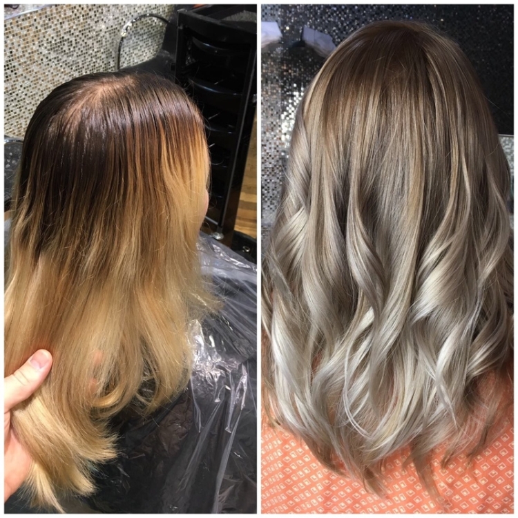 Tonification des cheveux photos avant et après