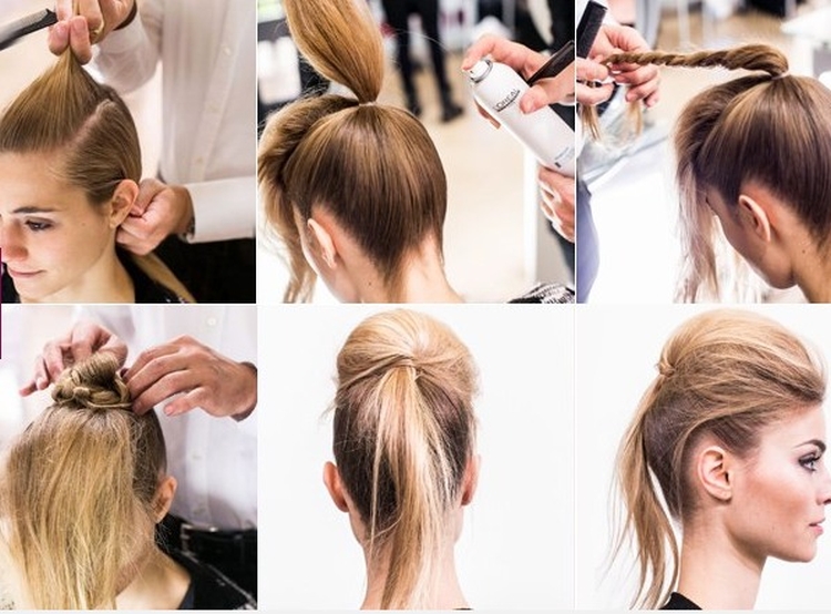 Coiffures hautes pour cheveux mi-longs