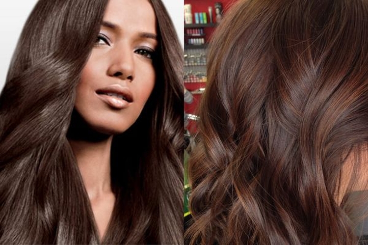 Cheveux bruns aux pointes blanches