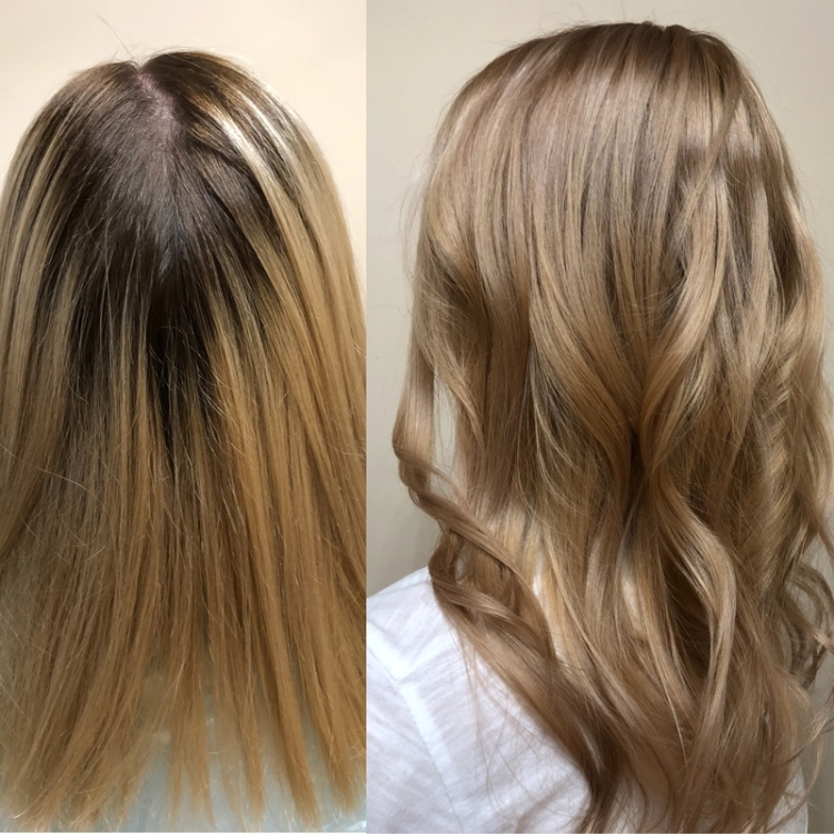 Tonification des cheveux photos avant et après