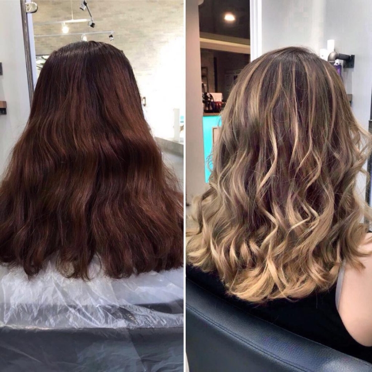 Tonification des cheveux photos avant et après