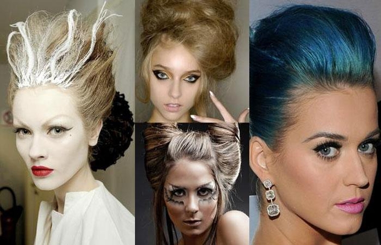 Coiffures hautes pour cheveux mi-longs