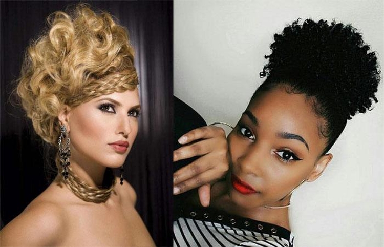 Coiffures hautes pour cheveux mi-longs