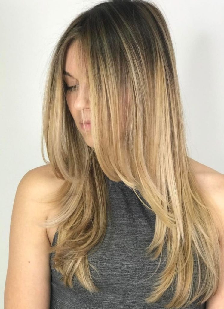 Échelle de coupe de cheveux pour cheveux longs