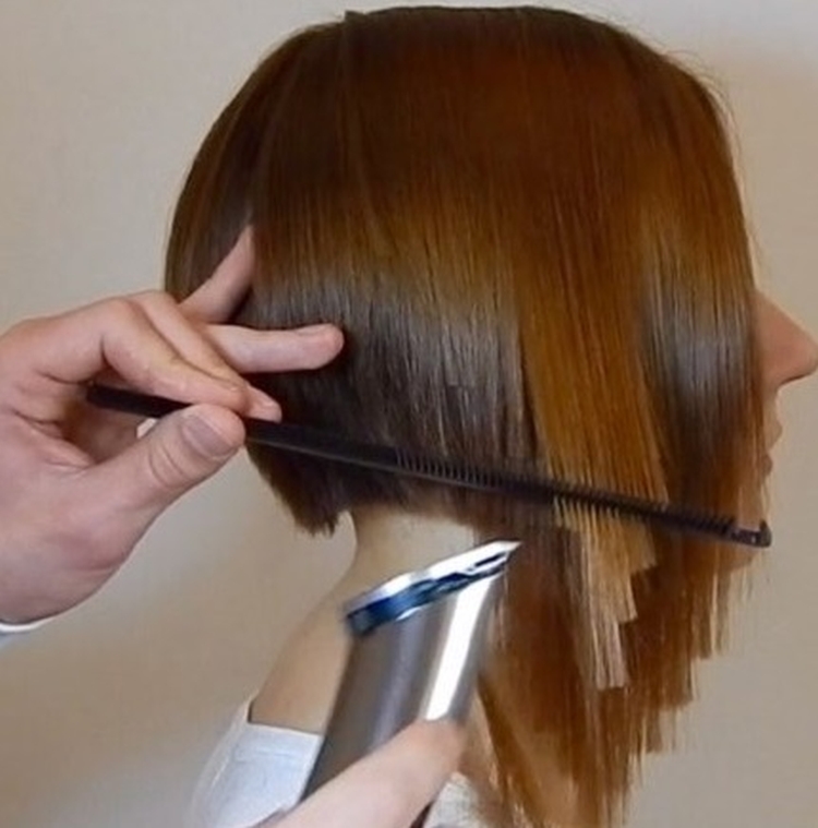 Coupe de cheveux avant et après