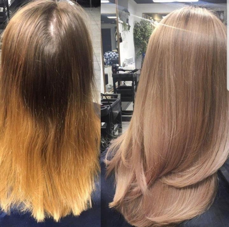 Tonification des cheveux photos avant et après