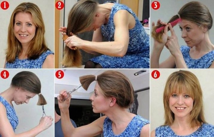 Échelle de coupe de cheveux pour cheveux longs