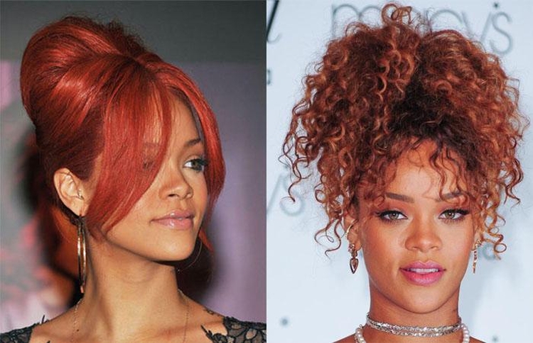 Coiffures hautes pour cheveux mi-longs
