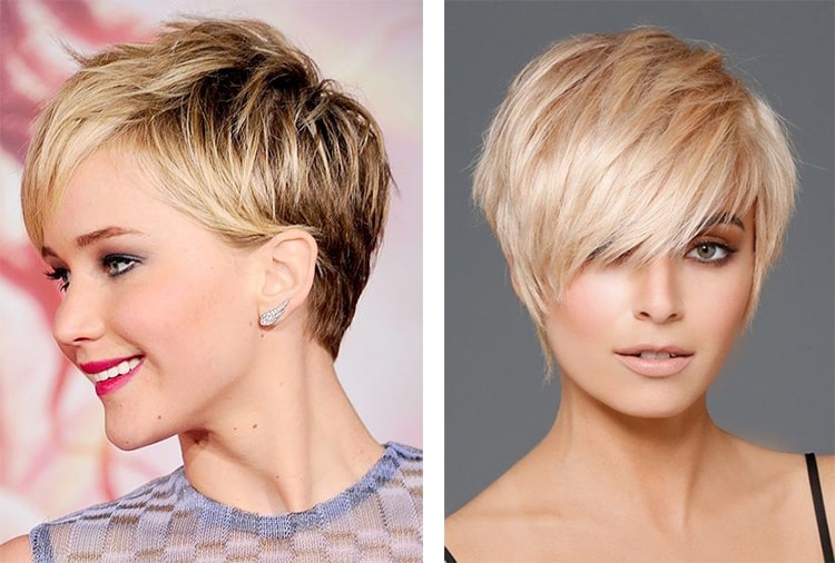 Coupe de cheveux pour cheveux courts ajoutant du volume à la photo
