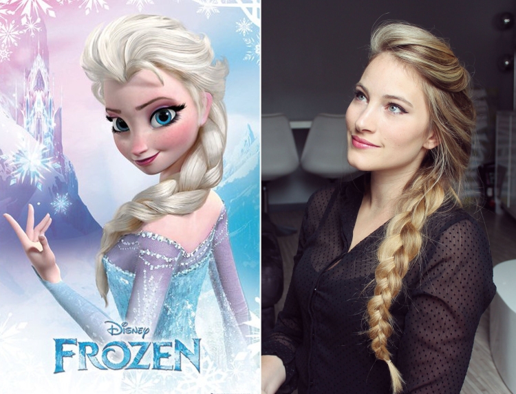 La coiffure d'Elsa de Frozen