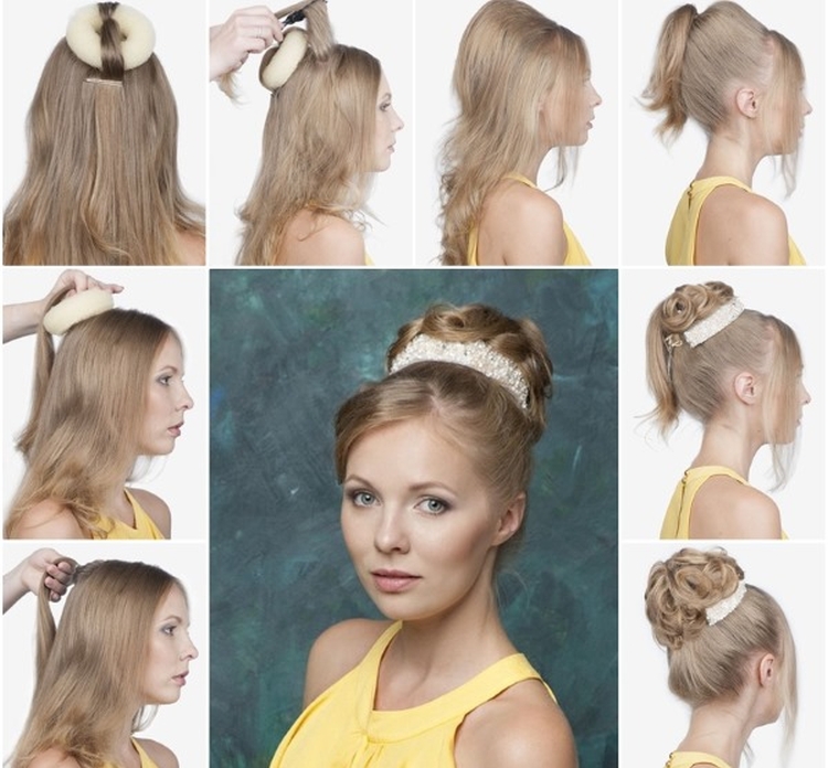 Coiffures hautes pour cheveux mi-longs