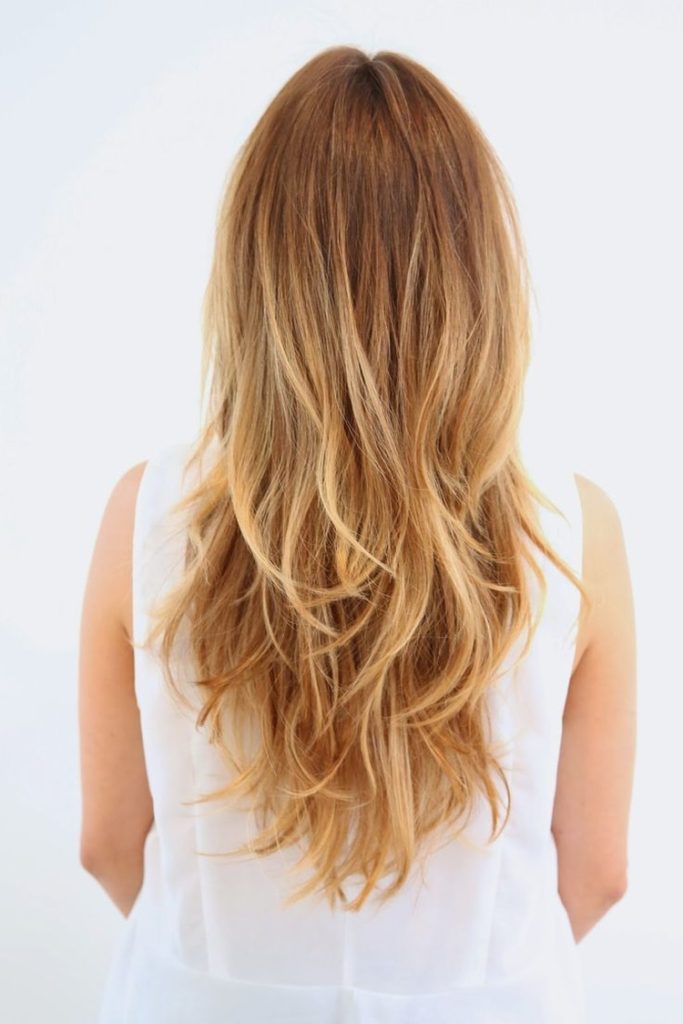 Échelle de coupe de cheveux pour cheveux longs