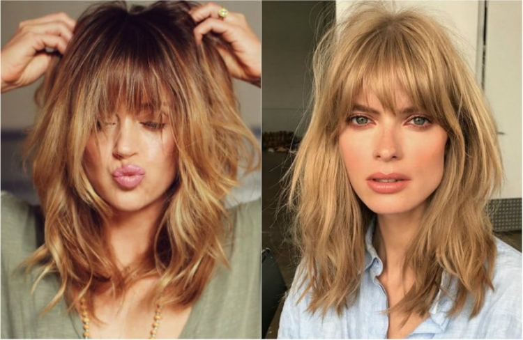 Coupe de cheveux shaggy pour cheveux mi-longs