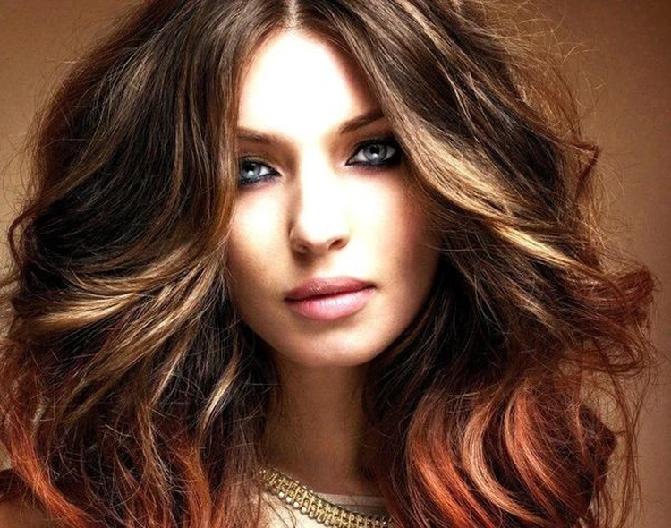 Cheveux bruns aux pointes blanches
