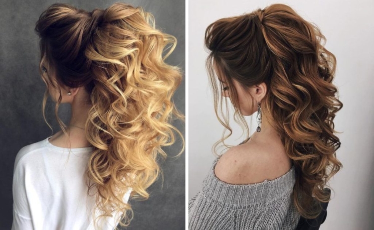 Coiffures aux cheveux bouclés