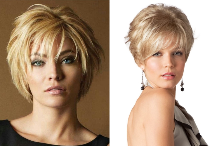 Coupe de cheveux pour cheveux courts ajoutant du volume à la photo