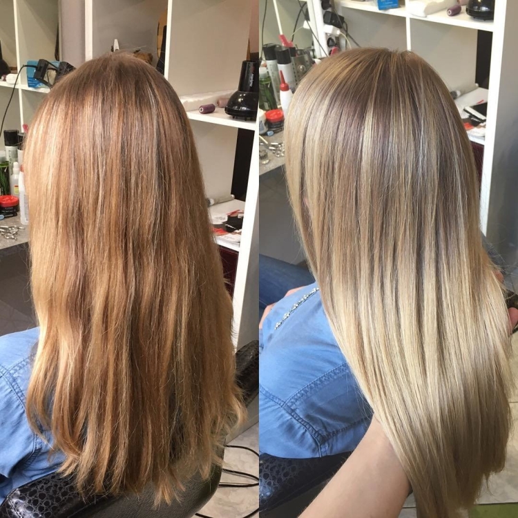 Tonification des cheveux photos avant et après