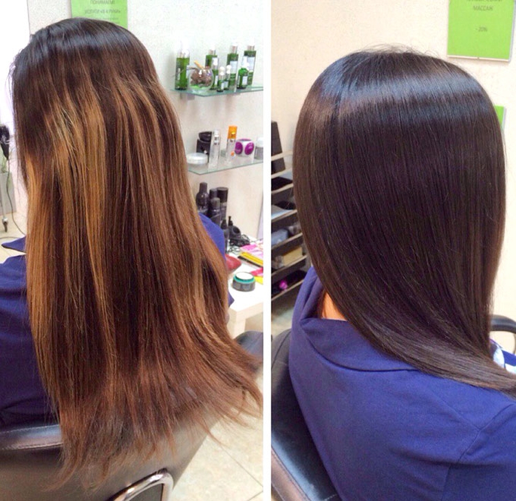 Tonification des cheveux photos avant et après