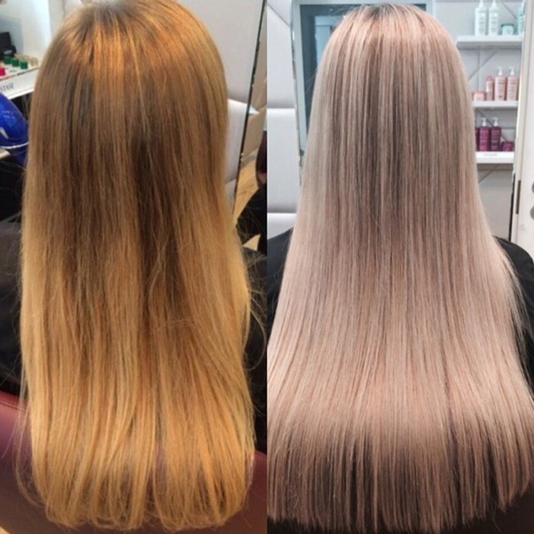 Tonification des cheveux photos avant et après