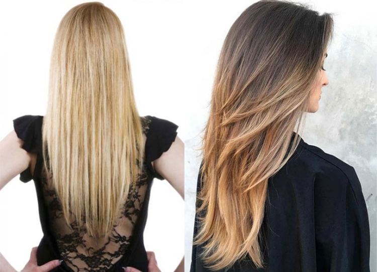 Échelle de coupe de cheveux pour cheveux longs