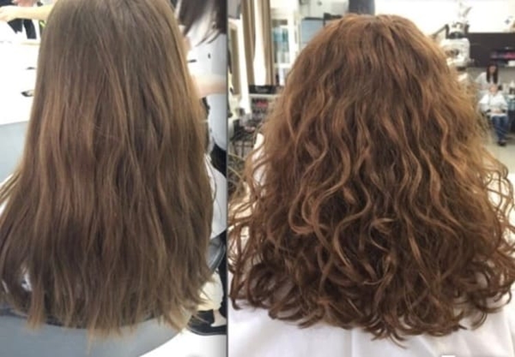Chimie légère pour une photo de cheveux moyens