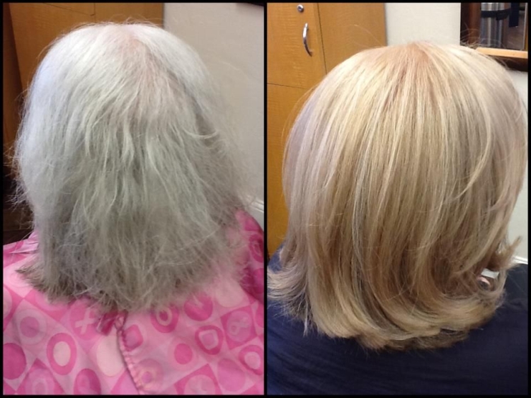 Tonification des cheveux photos avant et après