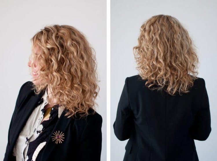 Chimie légère pour une photo de cheveux moyens