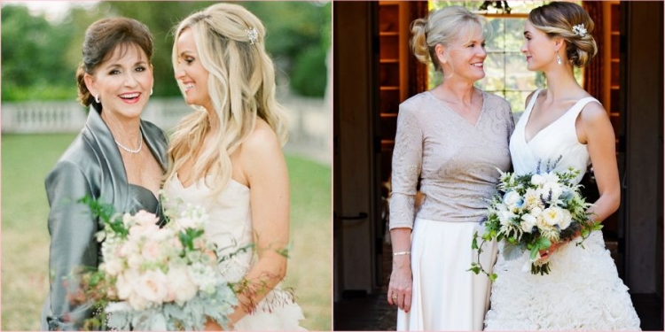 Coiffures pour la mère de la mariée pour cheveux mi-longs
