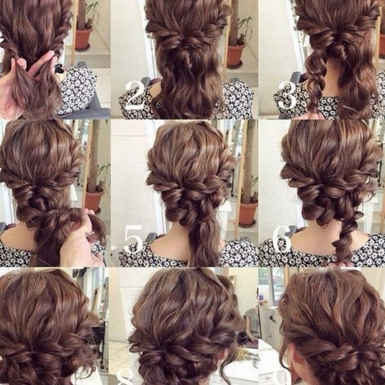 Coiffures pour cheveux mi-longs pour les invités du mariage