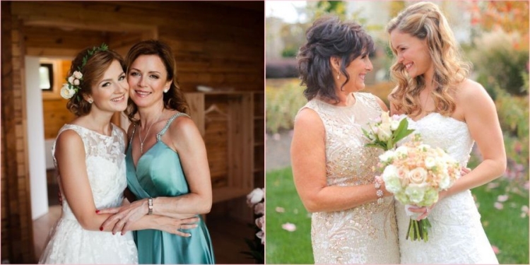 Coiffures pour la mère de la mariée pour cheveux mi-longs